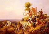 Fort Canvas Paintings - Arabs In A Hilltop Fort